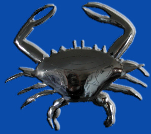 The Atlantic Blue Crab (Callinectes sapidus or "beautiful swimmer - "savory") is a crustacean found in the waters of the western Atlantic Ocean, the Pacific coast of Central America and the Gulf of Mexico.  It is the Maryland State crustacean.